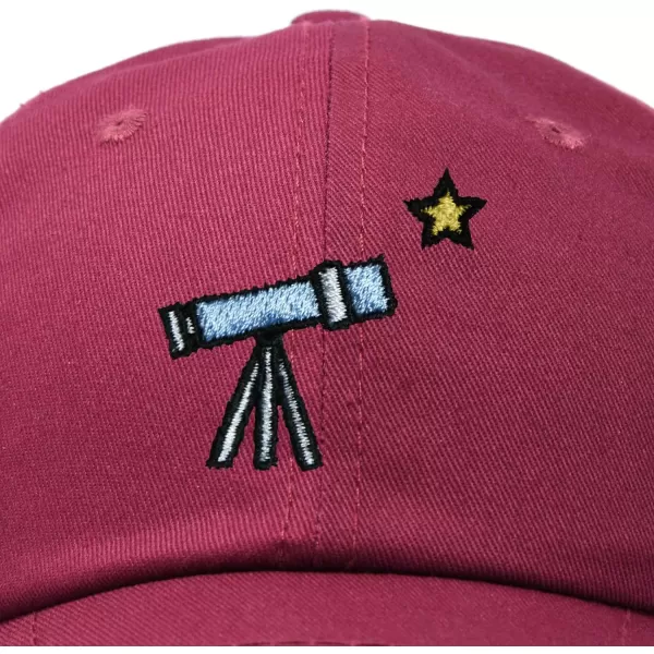 DALIX Embroidered Telescope Baseball Cap Cotton Dad Hat Men