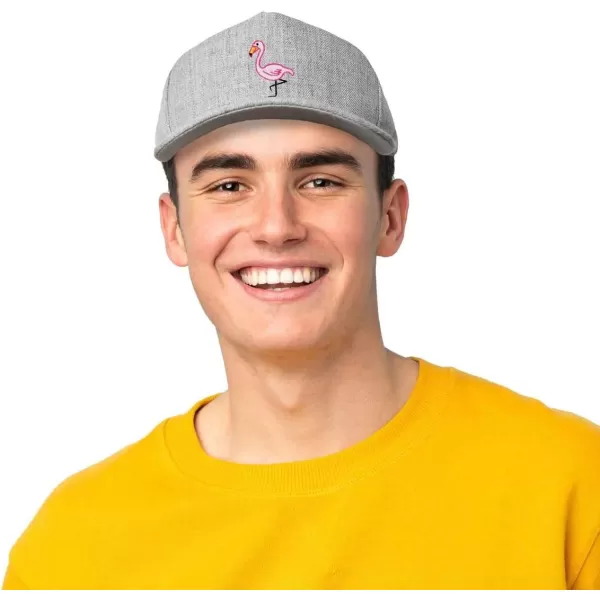 DALIX Flamingo Snapback Flat Bill Baseball Hat Embroidered Cap Mens