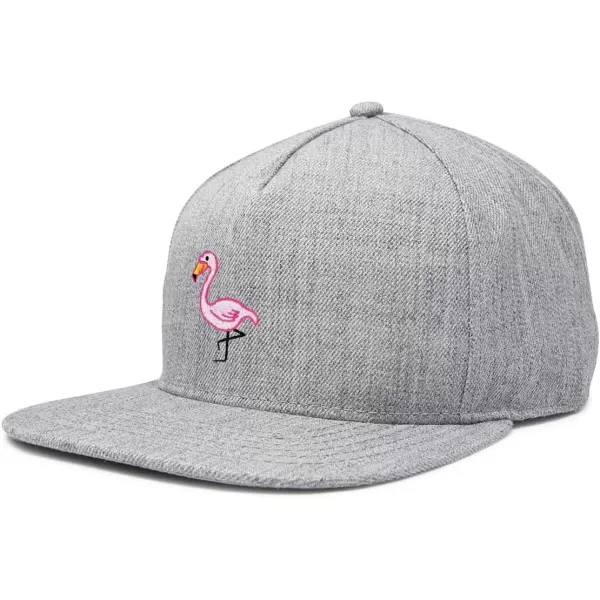 DALIX Flamingo Snapback Flat Bill Baseball Hat Embroidered Cap Mens