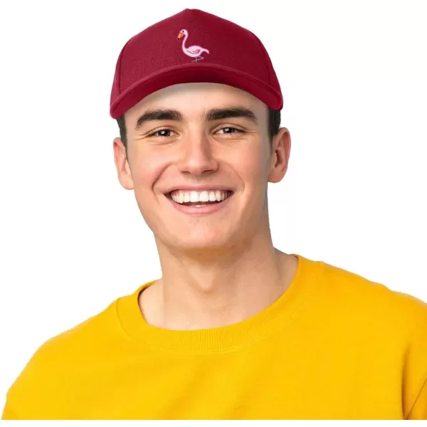 DALIX Flamingo Snapback Flat Bill Baseball Hat Embroidered Cap Mens