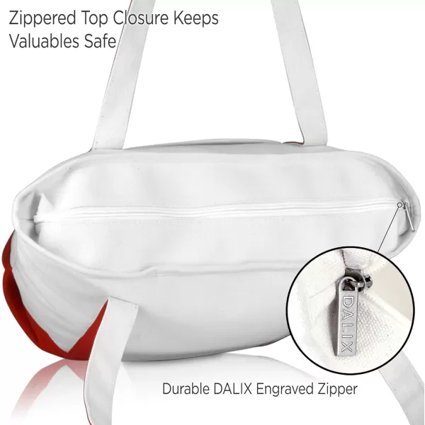 DALIX Happy Easter Womens Classic Premium Embroidered Tote Bag