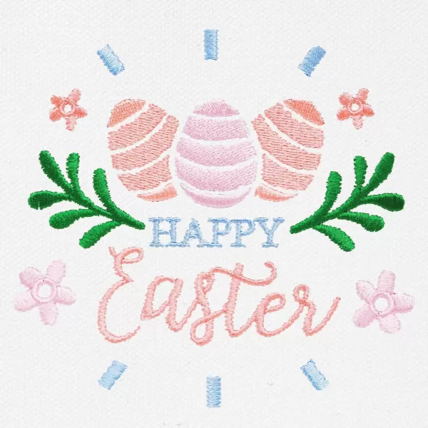 DALIX Happy Easter Womens Classic Premium Embroidered Tote Bag