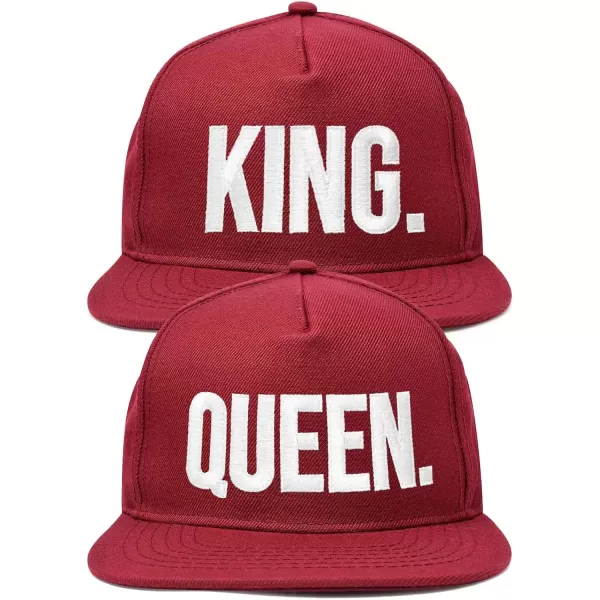 DALIX King Queen Hat Set Mens Womens Flat Bill Couples Cap
