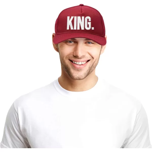 DALIX King Queen Hat Set Mens Womens Flat Bill Couples Cap