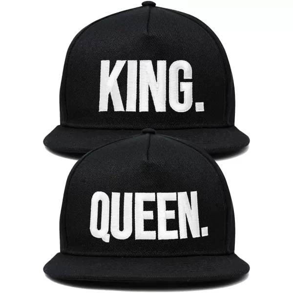 DALIX King Queen Hat Set Mens Womens Flat Bill Couples Cap