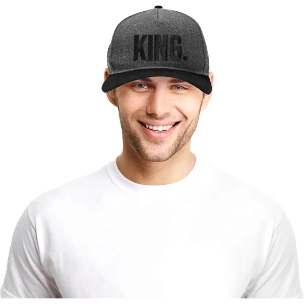 DALIX King Queen Hat Set Mens Womens Flat Bill Couples Cap