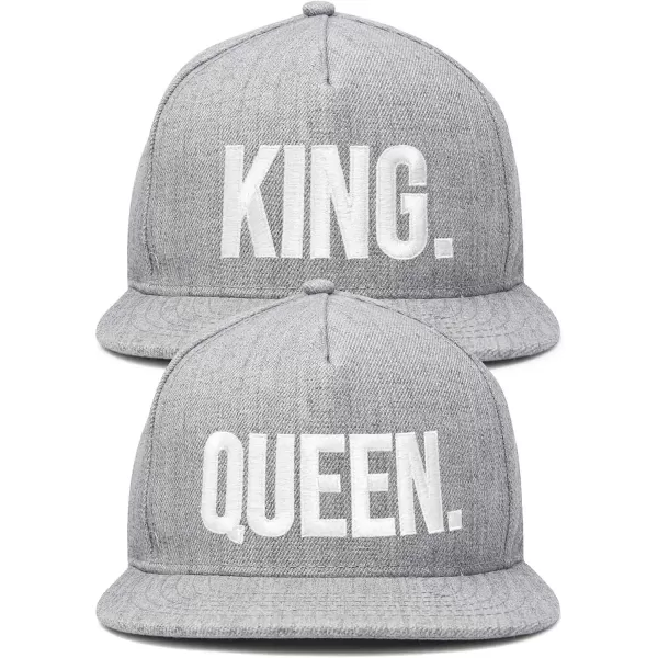 DALIX King Queen Hat Set Mens Womens Flat Bill Couples Cap