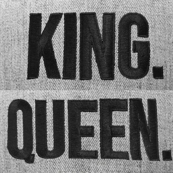 DALIX King Queen Hat Set Mens Womens Flat Bill Couples Cap