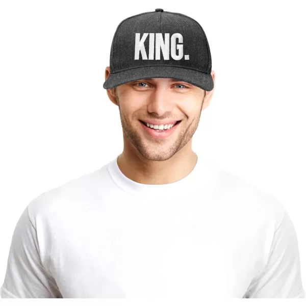 DALIX King Queen Hat Set Mens Womens Flat Bill Couples Cap