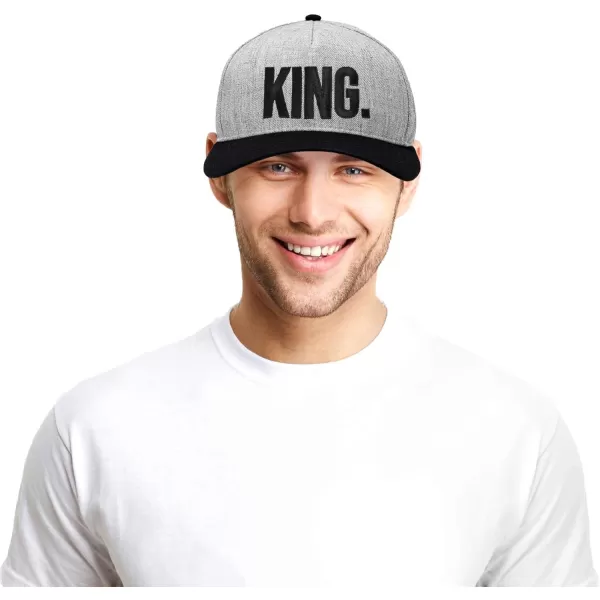 DALIX King Queen Hat Set Mens Womens Flat Bill Couples Cap