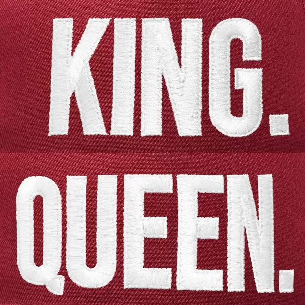 DALIX King Queen Hat Set Mens Womens Flat Bill Couples Cap