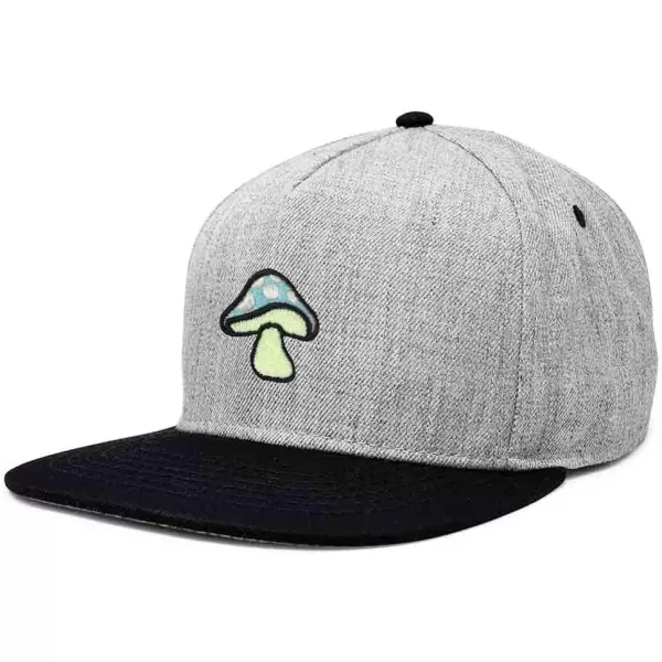 DALIX Mushroom Embroidered Glow in The Dark Hat Snapback Hat Baseball Cap Men