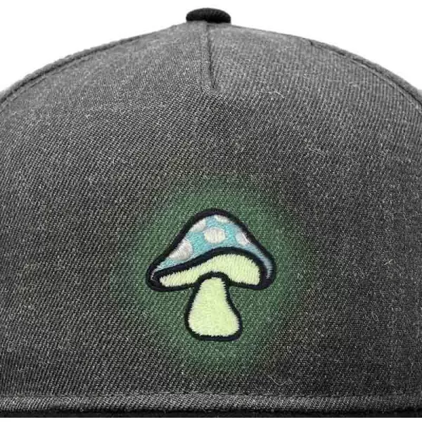 DALIX Mushroom Embroidered Glow in The Dark Hat Snapback Hat Baseball Cap Men