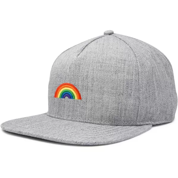 DALIX Rainbow Snapback Flat Bill Baseball Hat Embroidered Cap Mens