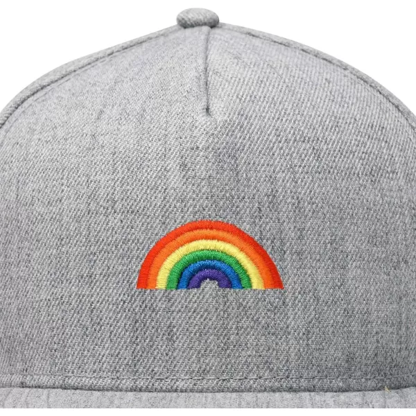 DALIX Rainbow Snapback Flat Bill Baseball Hat Embroidered Cap Mens