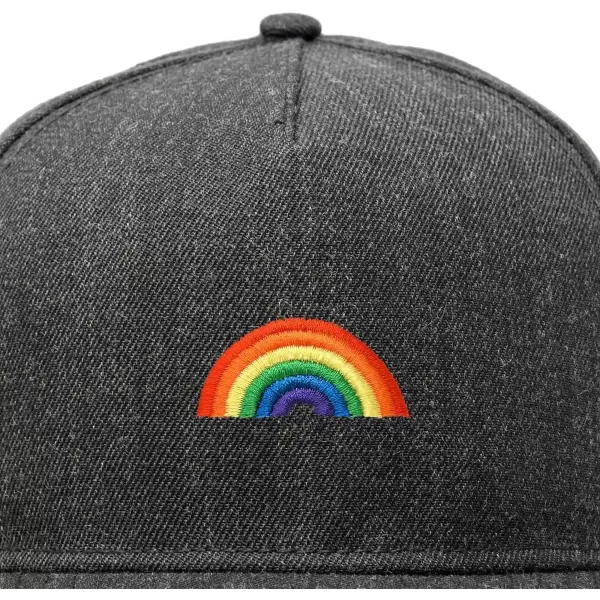 DALIX Rainbow Snapback Flat Bill Baseball Hat Embroidered Cap Mens
