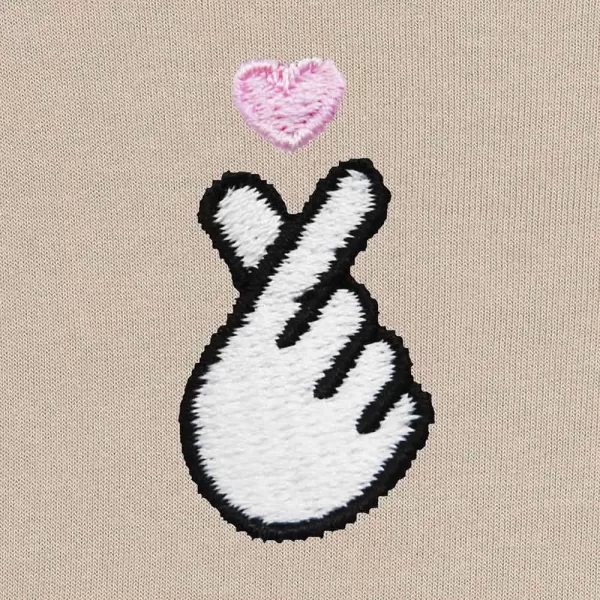 DALIX Snap Heart Embroidered Hoodie Fleece Sweatshirt Pullover Womens