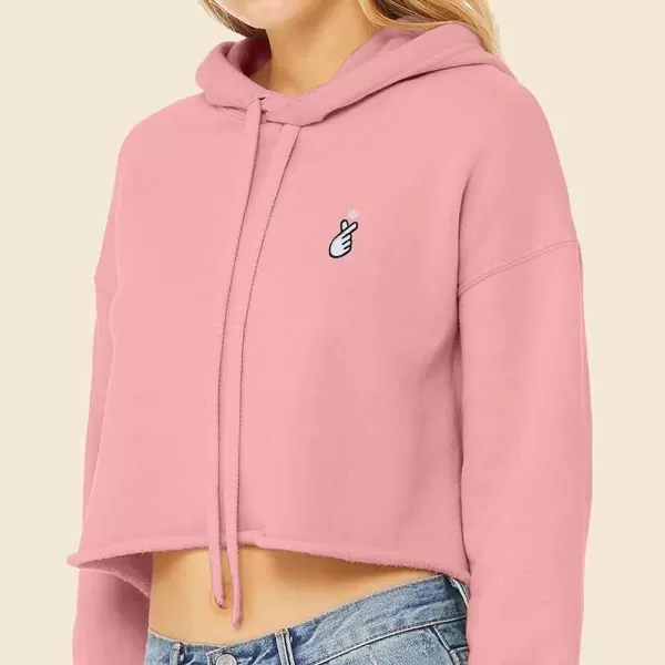 DALIX Snap Heart Embroidered Hoodie Fleece Sweatshirt Pullover Womens