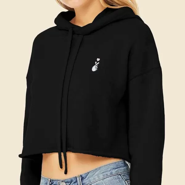 DALIX Snap Heart Embroidered Hoodie Fleece Sweatshirt Pullover Womens