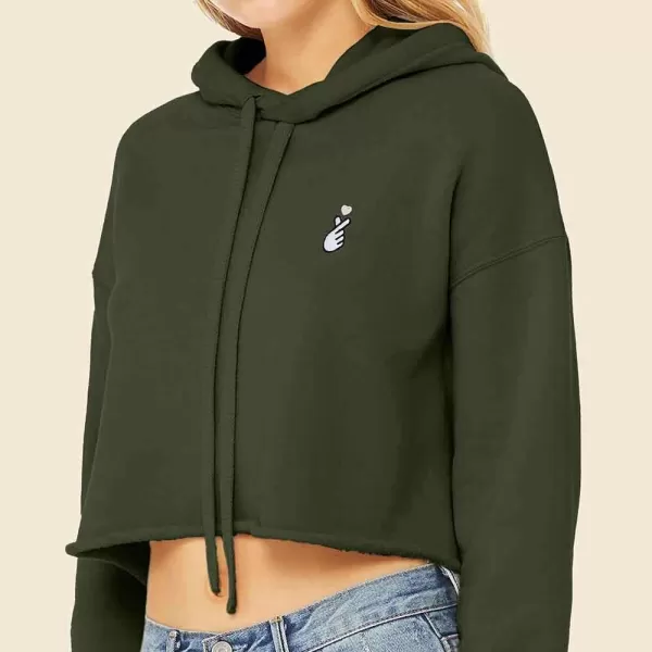 DALIX Snap Heart Embroidered Hoodie Fleece Sweatshirt Pullover Womens