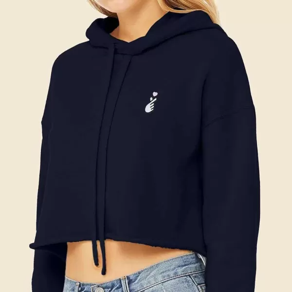 DALIX Snap Heart Embroidered Hoodie Fleece Sweatshirt Pullover Womens