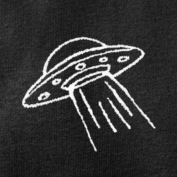 DALIX UFO Embroidered Fleece Zip Washed Hoodie Cold Fall Winter Women