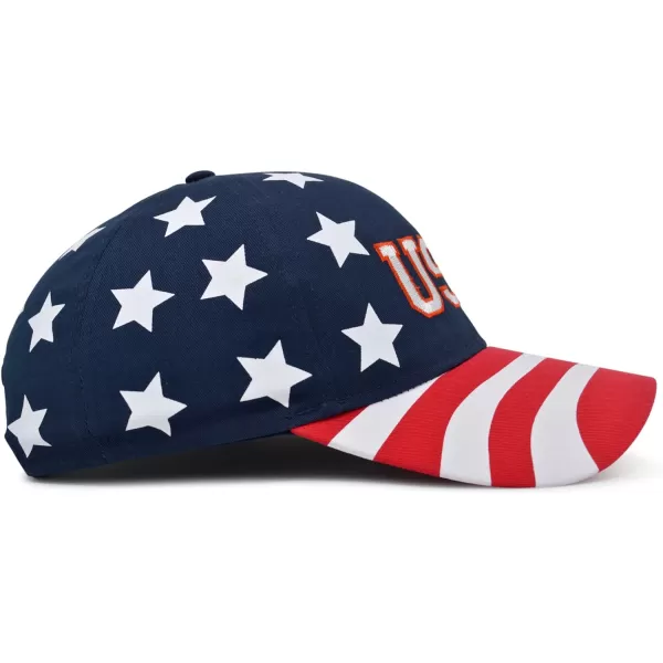 DALIX USA Baseball Cap Flag Hat Team US America Navy Red White Blue Gray Khaki Black