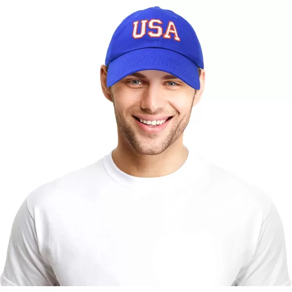 DALIX USA Baseball Cap Flag Hat Team US America Navy Red White Blue Gray Khaki Black