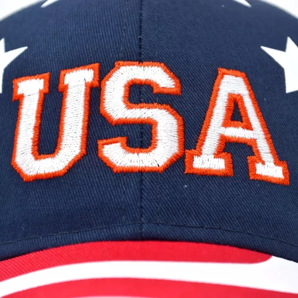 DALIX USA Baseball Cap Flag Hat Team US America Navy Red White Blue Gray Khaki Black