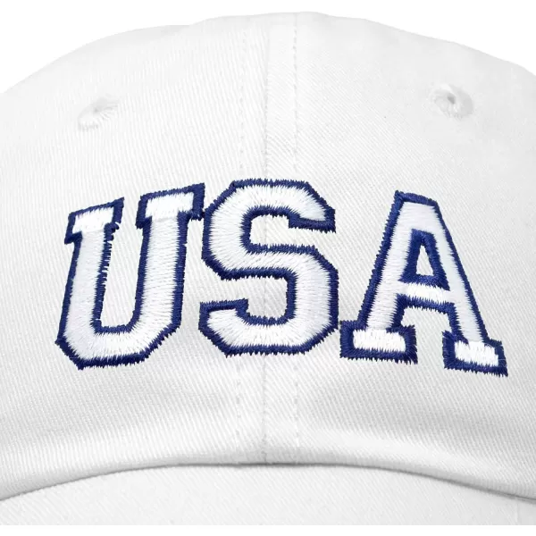 DALIX USA Baseball Cap Flag Hat Team US America Navy Red White Blue Gray Khaki Black