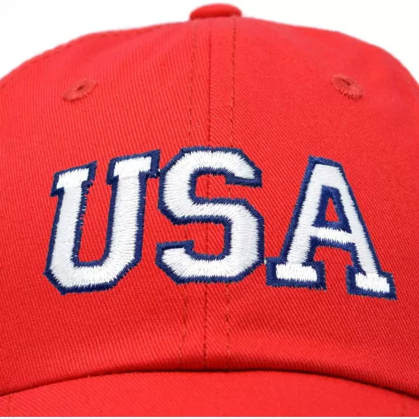 DALIX USA Baseball Cap Flag Hat Team US America Navy Red White Blue Gray Khaki Black