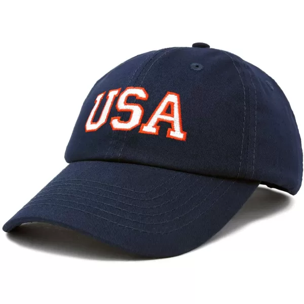 DALIX USA Baseball Cap Flag Hat Team US America Navy Red White Blue Gray Khaki Black