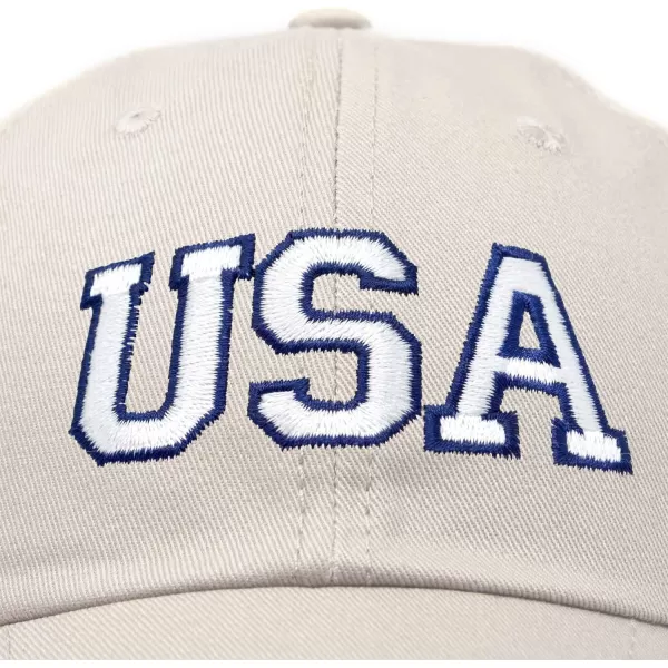 DALIX USA Baseball Cap Flag Hat Team US America Navy Red White Blue Gray Khaki Black