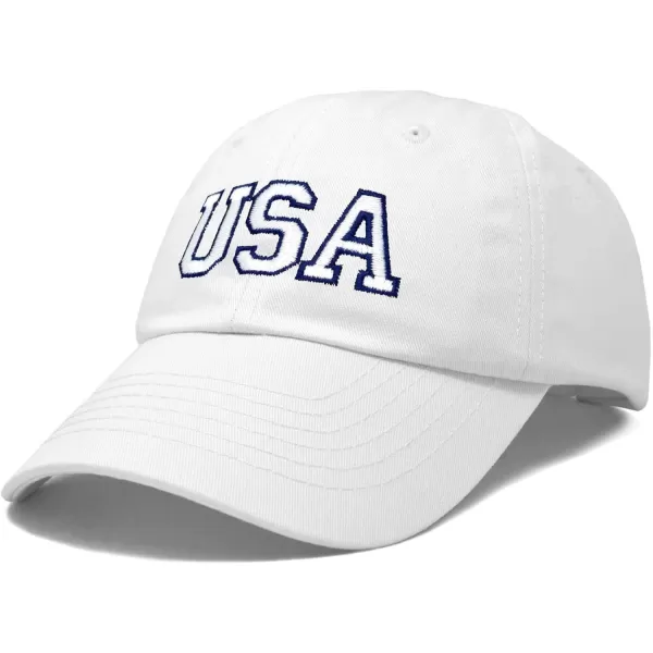 DALIX USA Baseball Cap Flag Hat Team US America Navy Red White Blue Gray Khaki Black