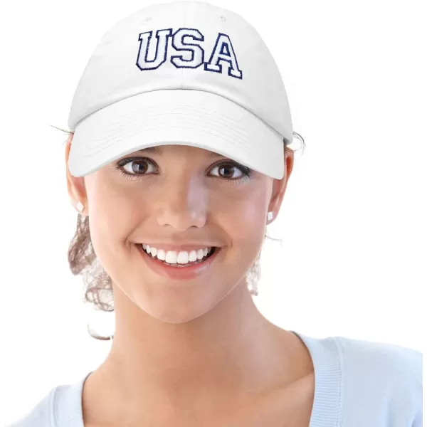 DALIX USA Baseball Cap Flag Hat Team US America Navy Red White Blue Gray Khaki Black