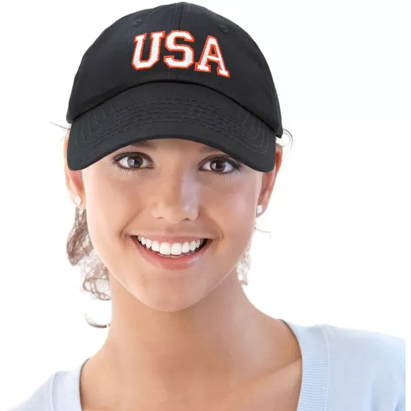 DALIX USA Baseball Cap Flag Hat Team US America Navy Red White Blue Gray Khaki Black