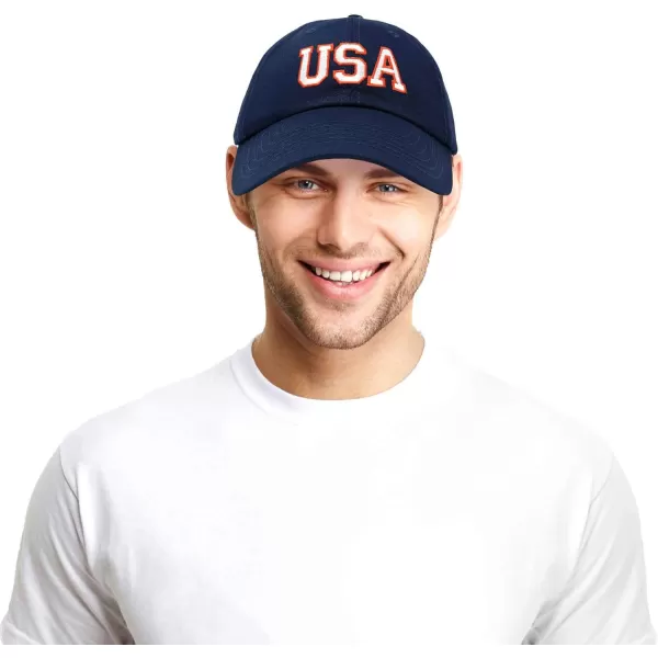 DALIX USA Baseball Cap Flag Hat Team US America Navy Red White Blue Gray Khaki Black