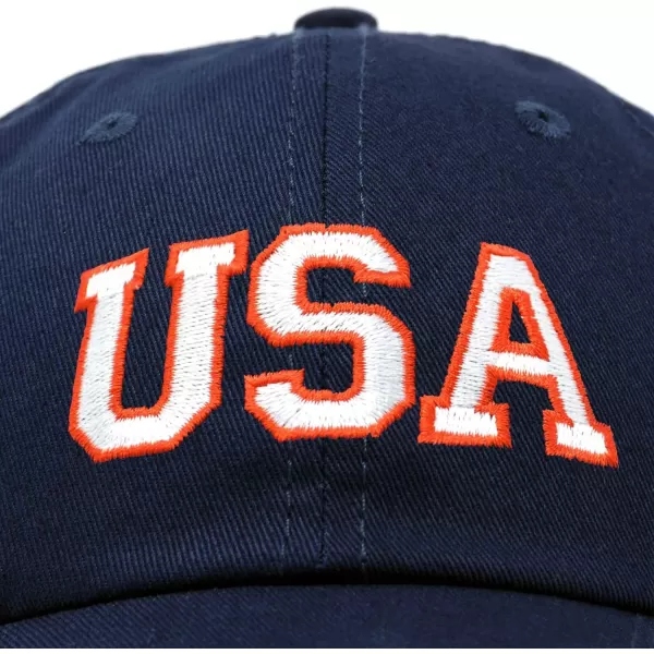 DALIX USA Baseball Cap Flag Hat Team US America Navy Red White Blue Gray Khaki Black