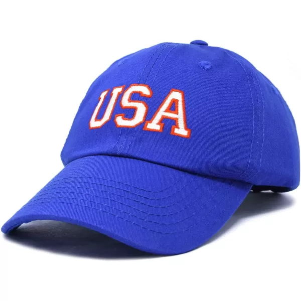 DALIX USA Baseball Cap Flag Hat Team US America Navy Red White Blue Gray Khaki Black