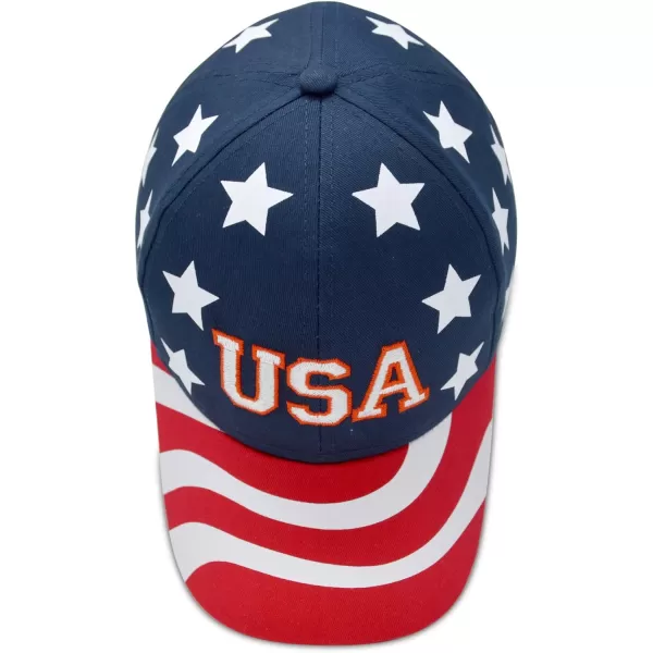 DALIX USA Baseball Cap Flag Hat Team US America Navy Red White Blue Gray Khaki Black