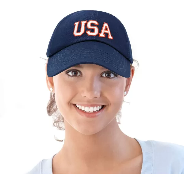 DALIX USA Baseball Cap Flag Hat Team US America Navy Red White Blue Gray Khaki Black