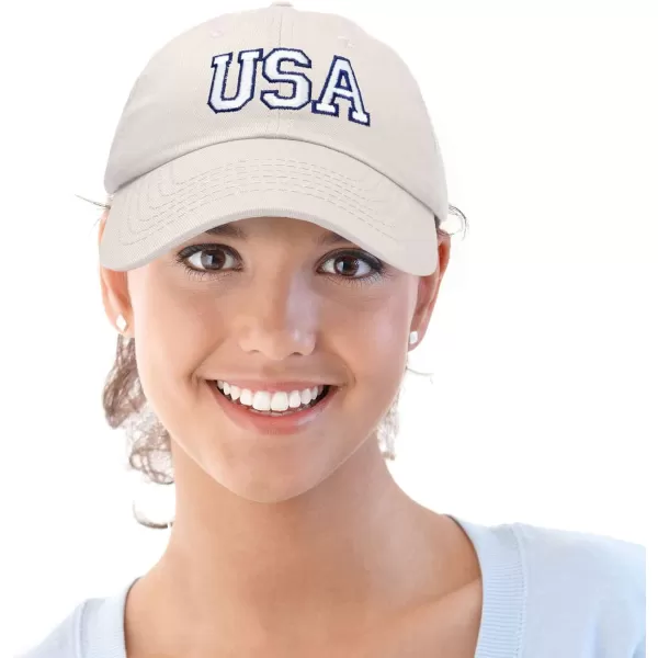DALIX USA Baseball Cap Flag Hat Team US America Navy Red White Blue Gray Khaki Black
