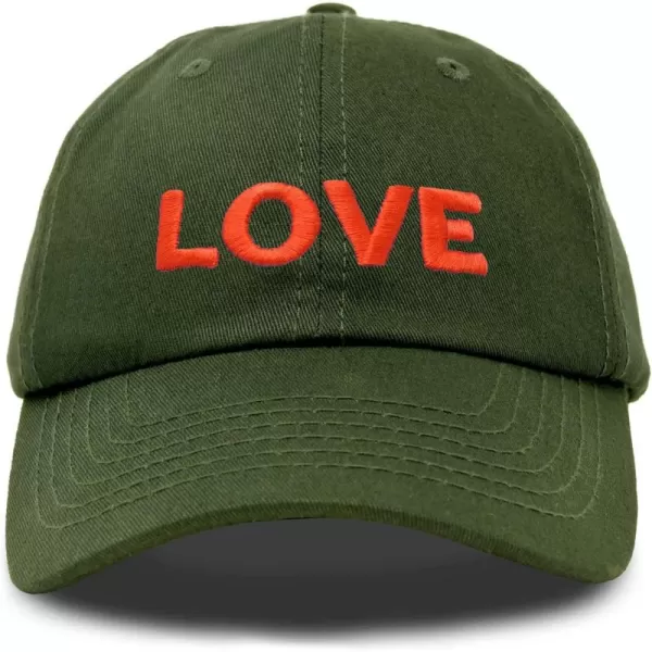 DALIX Custom Embroidered Hats Dad Caps Love Stitched Logo Hat