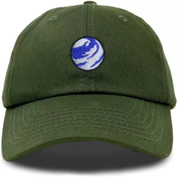 DALIX Embroidered Earth Baseball Cap Cotton Dad Hat Men
