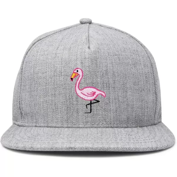 DALIX Flamingo Snapback Flat Bill Baseball Hat Embroidered Cap Mens