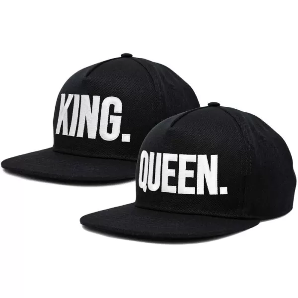 DALIX King Queen Hat Set Mens Womens Flat Bill Couples Cap
