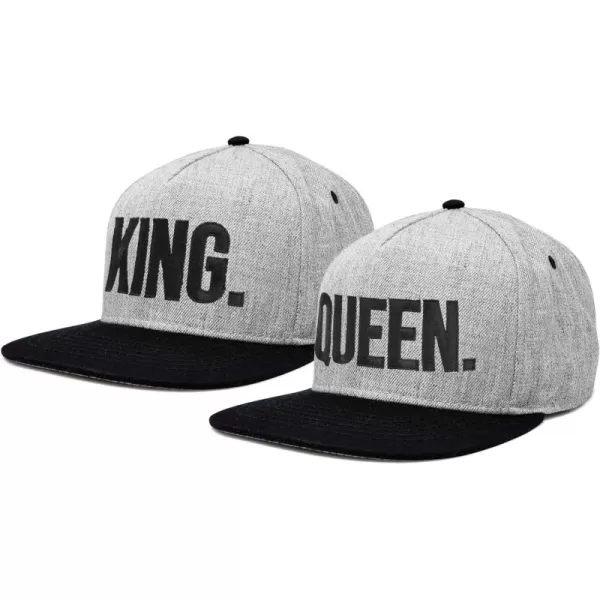 DALIX King Queen Hat Set Mens Womens Flat Bill Couples Cap