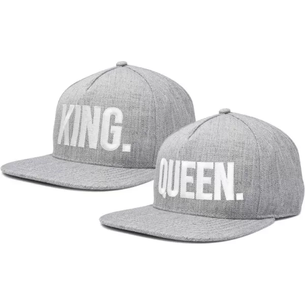 DALIX King Queen Hat Set Mens Womens Flat Bill Couples Cap