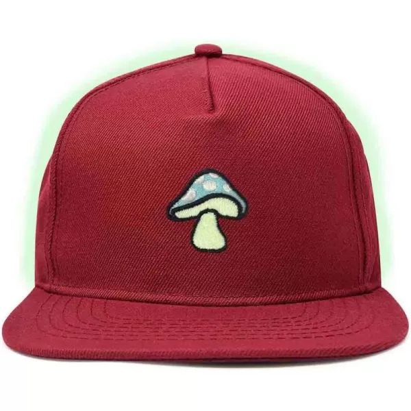 DALIX Mushroom Embroidered Glow in The Dark Hat Snapback Hat Baseball Cap Men