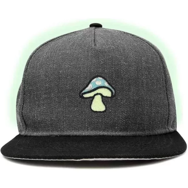 DALIX Mushroom Embroidered Glow in The Dark Hat Snapback Hat Baseball Cap Men